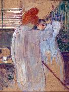 Henri  Toulouse-Lautrec Two Women in Nightgowns oil painting artist